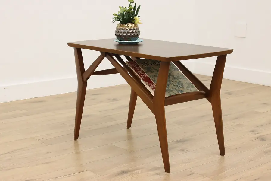 Photo of Midcentury Modern Vintage Walnut Coffee Side Table Mersman