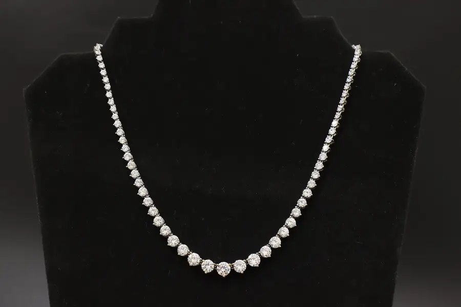 Photo of Diamonique Sterling Silver & CZ Tennis 17" Necklace