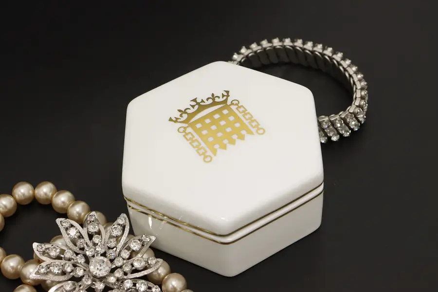 Photo of English Wedgewood Parliament Porcelain Jewelry Trinket Dish