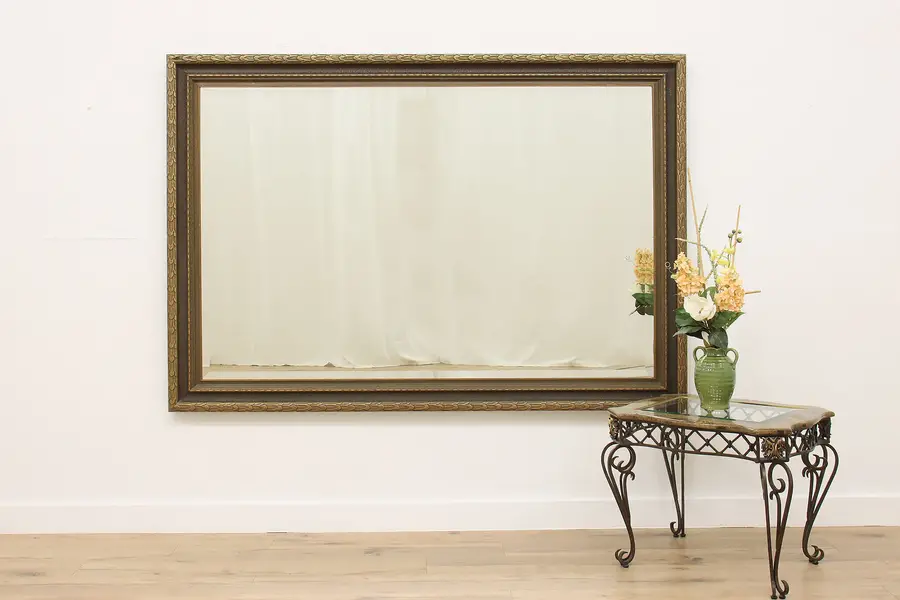 Photo of Monumental Vintage Beveled Hall Mirror 84.5"