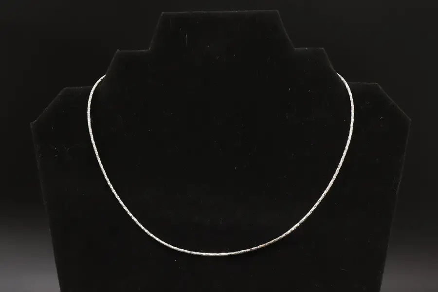 Photo of Italian Sterling Silver 17" Coil Choker Necklace