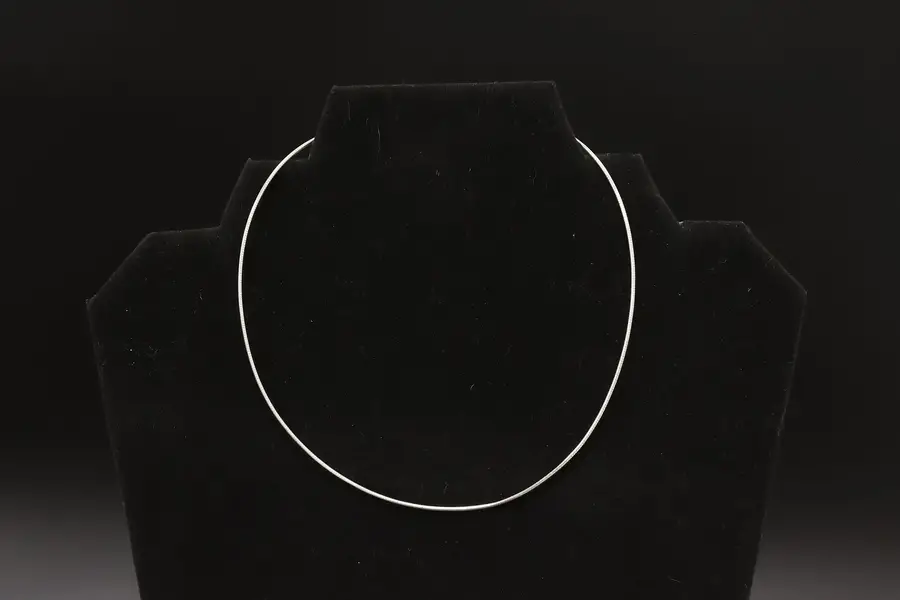 Photo of Italian Sterling Silver 17" Coil Choker Necklace