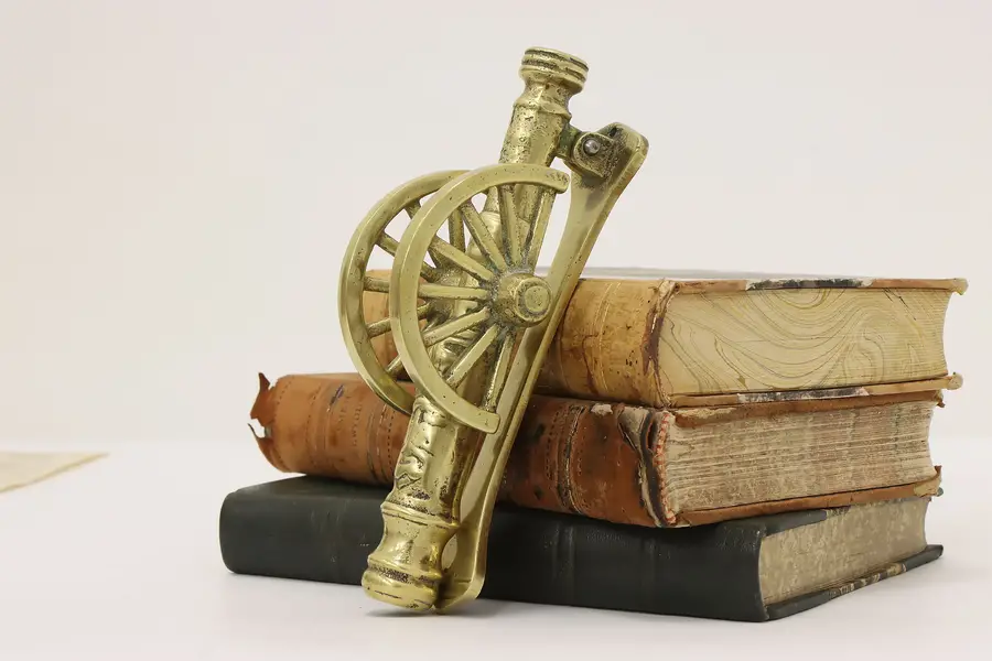 Photo of Victorian Antique Brass Cannon Door Knocker