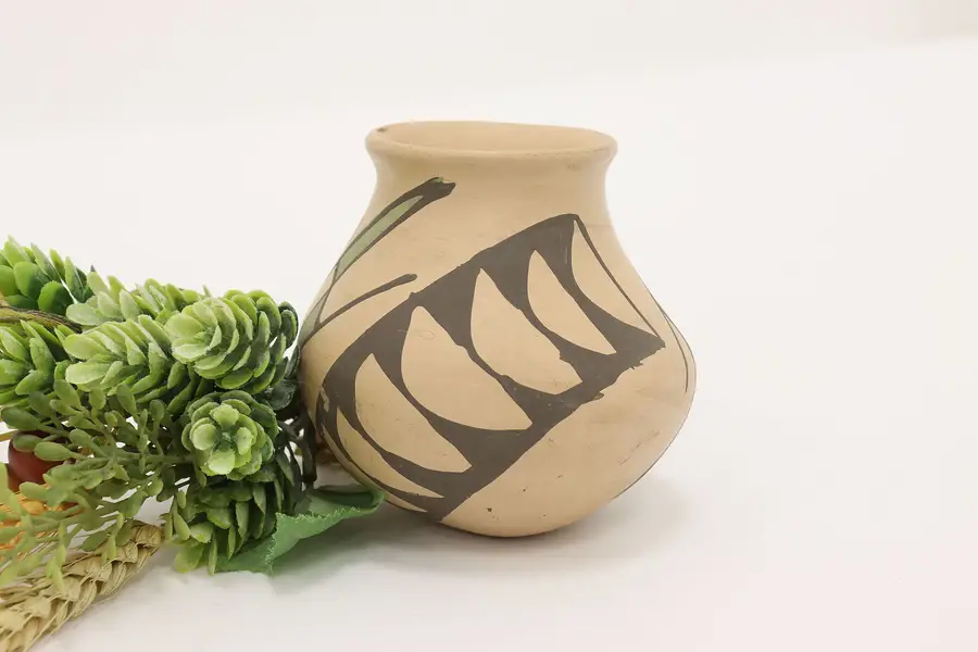 Photo of Mexican Vintage Hand Painted Pottery Vase