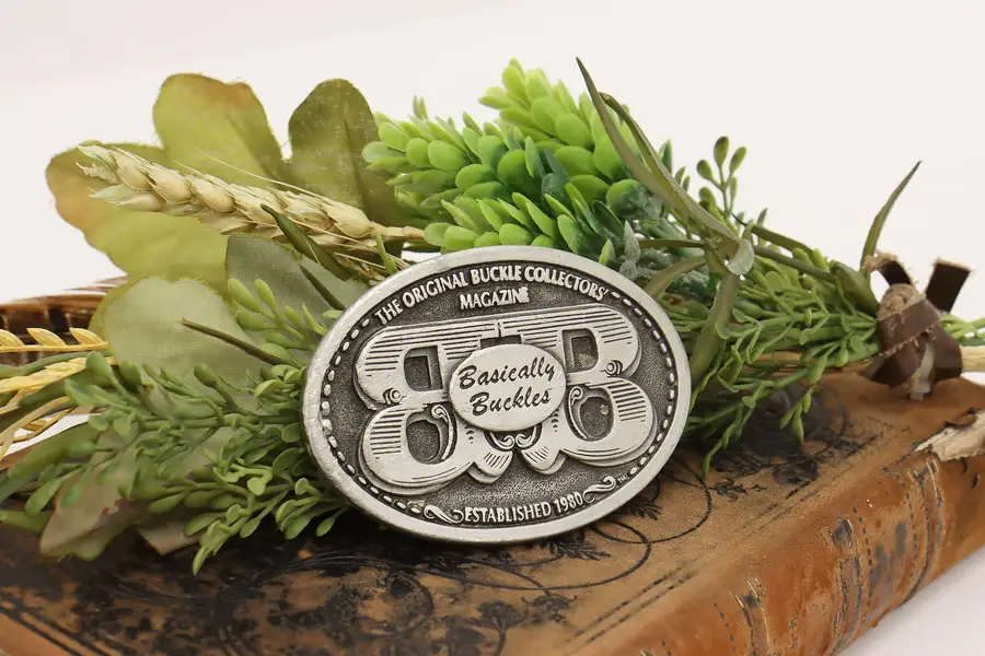 Photo of Buckle Buddies Magazine Vintage Pewter Belt Buckle Spec Cast