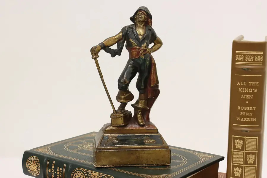 Photo of Pirate Captain Antique Cast Iron Bookend or Sculpture