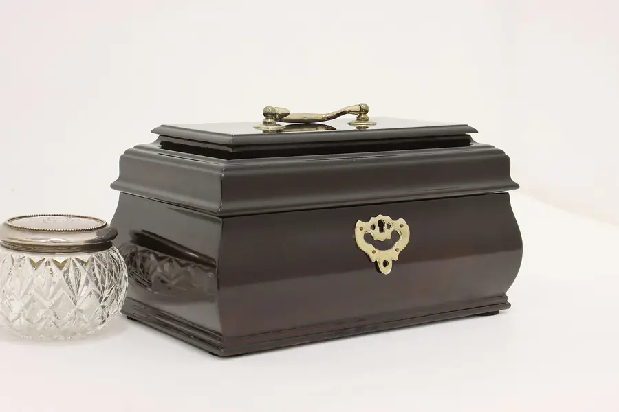 Photo of Traditional Vintage Lacquer Jewelry Chest or Keepsake Box