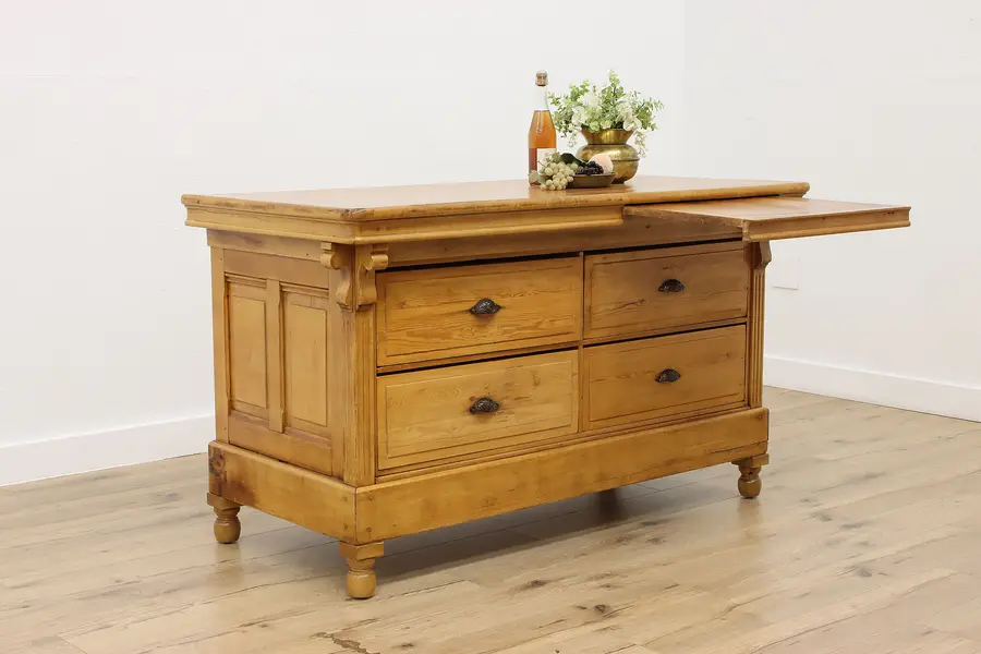 Photo of Farmhouse Antique Pine Store Counter or Kitchen Island