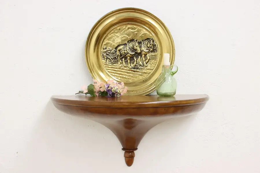 Photo of Georgian Vintage Demilune Wall Mount Table Shelf, Global