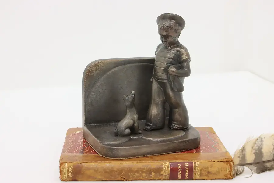 Photo of Sailor Boy & Puppy Vintage Library Bookend, Frankart