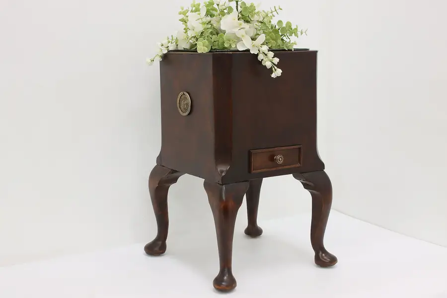 Photo of Georgian Design Antique Walnut Planter or Waste Basket
