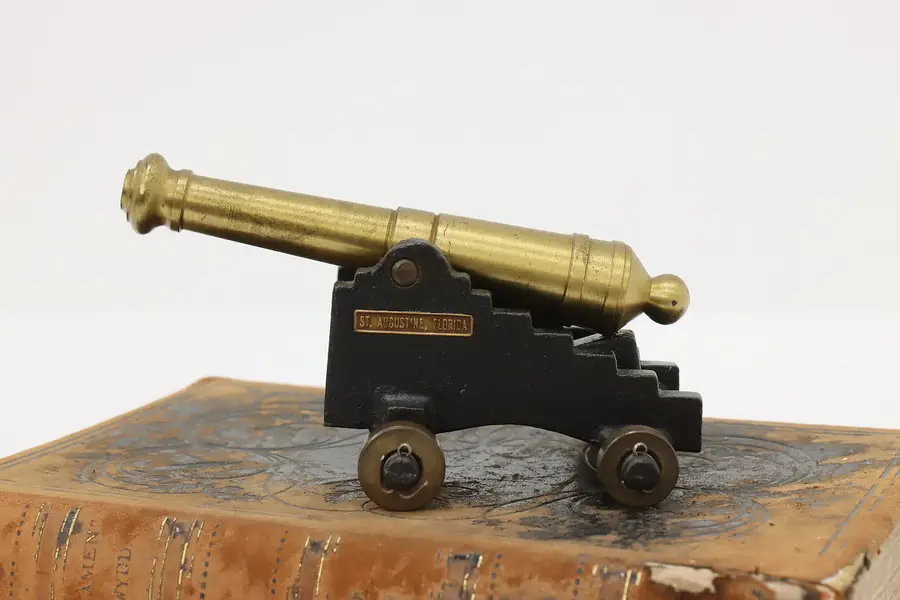 Photo of St. Augustine Florida Vintage Brass & Iron Cannon Souvenir