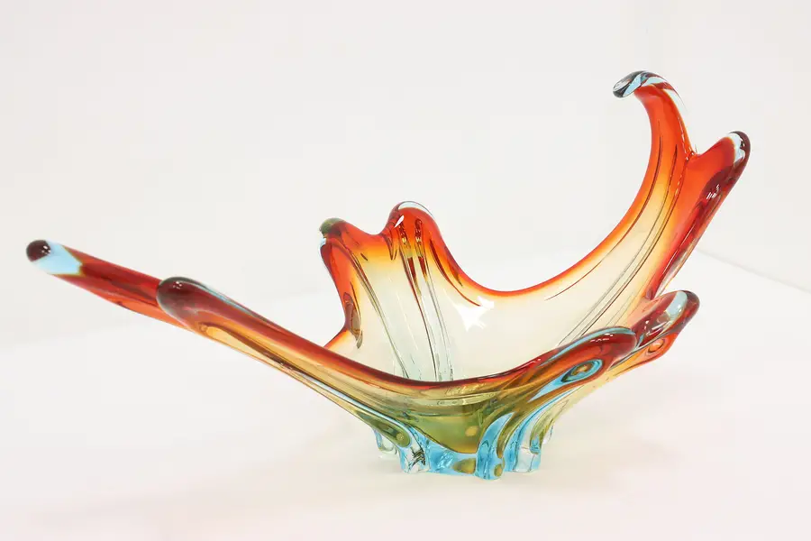 Photo of Murano Venetian Italian Art Glass Sculpture Centerpiece Bowl