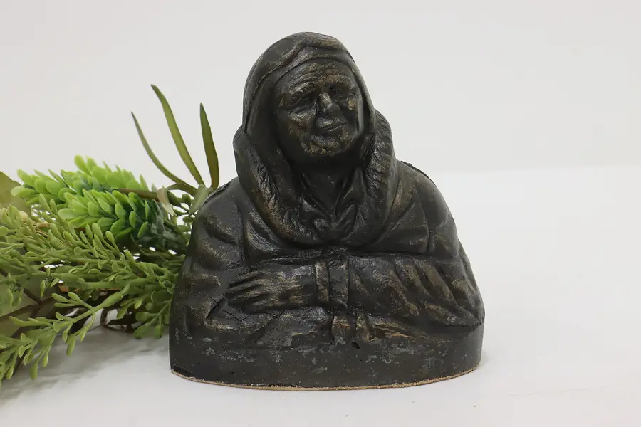 Photo of Airplane Pilot Antique Composite Sculpture or Bookend