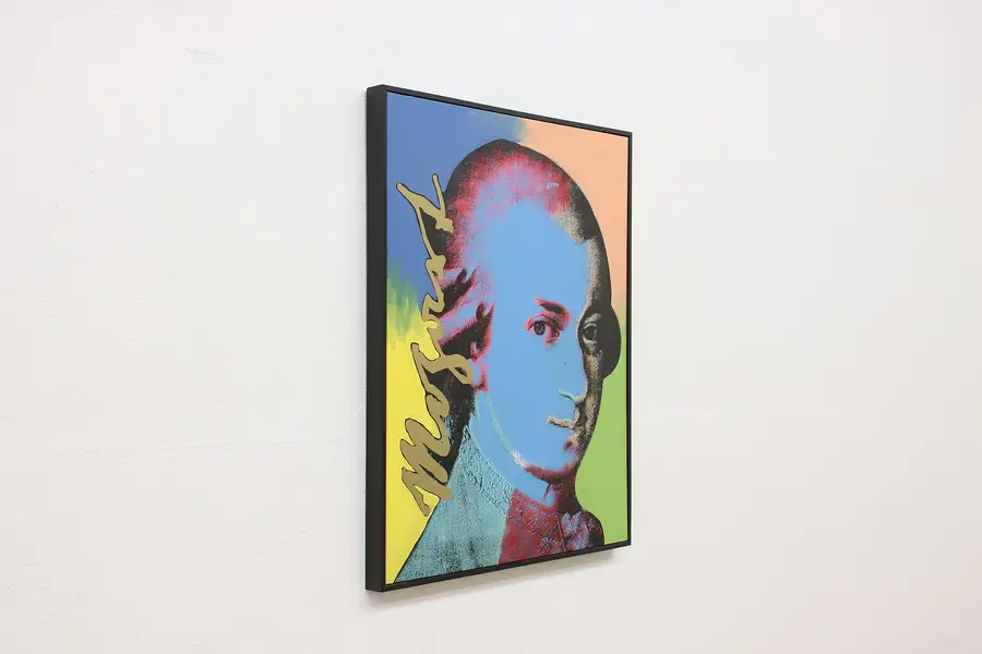 Photo of Mozart Vintage Serigraph Art Print Signed SAK Kaufman 45.5"