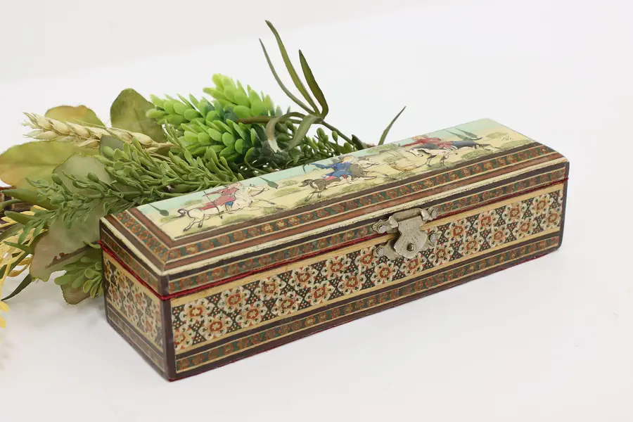 Photo of Persian Vintage Lacquer Necklace or Pen Presentation Box