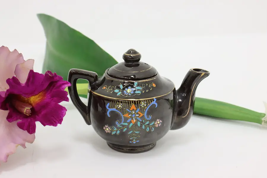 Photo of Japanese Vintage Hand Painted Ceramic Miniature Teapot