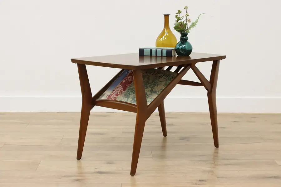 Photo of Midcentury Modern 1960s Vintage Walnut End Table Mersman