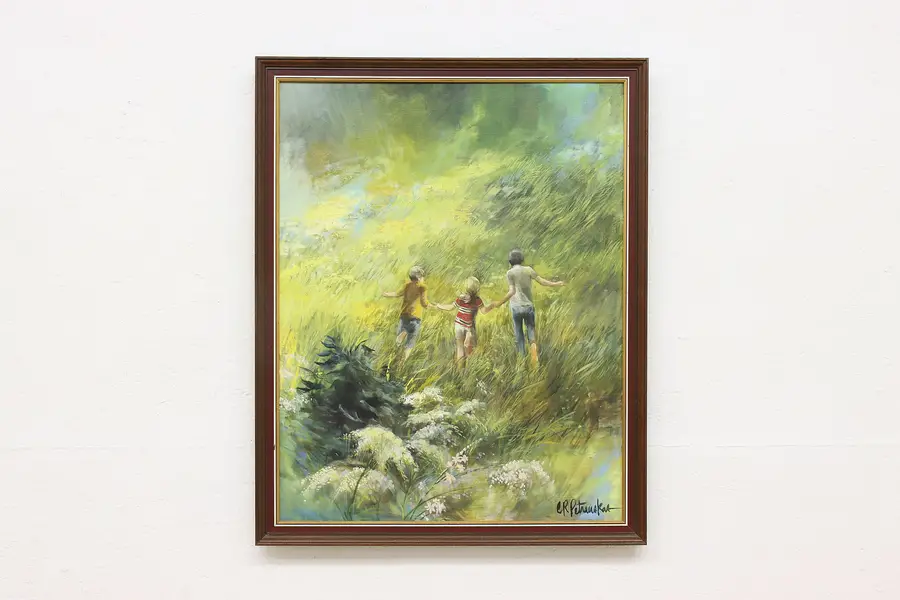 Photo of Summer Memories Vintage Original Oil Painting Petrauskas 31"