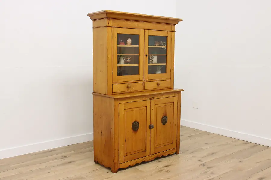 Photo of Victorian Farmhouse Antique Butternut Kitchen Pie Cupboard