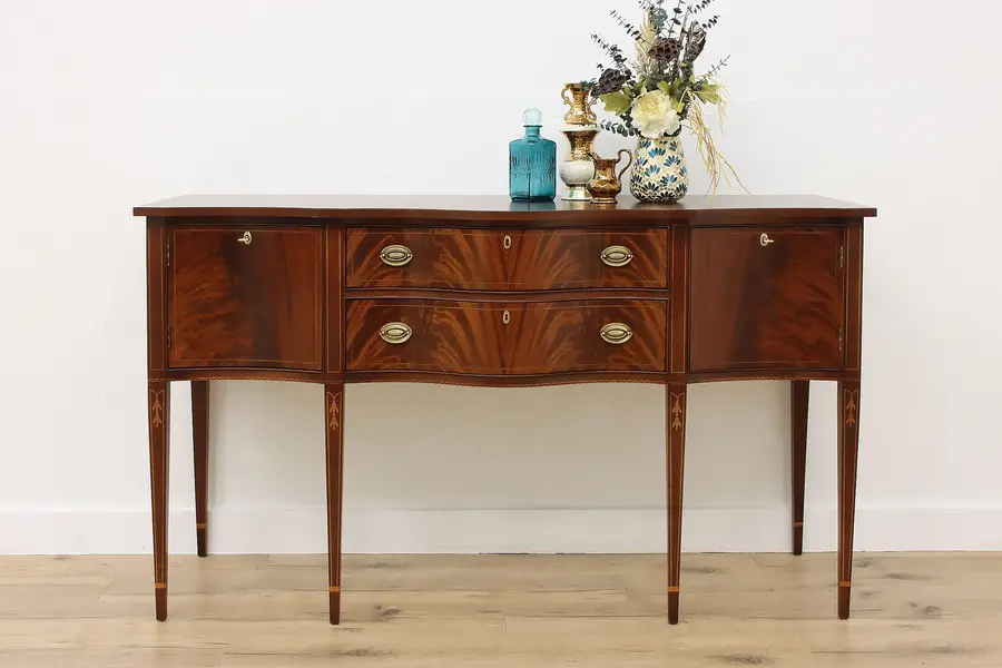 Photo of Georgian Vintage Mahogany Sideboard Buffet or Server Hickory