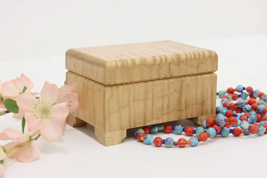 Photo of Take Me Out to the Ball Game Vintage Curly Maple Music Box