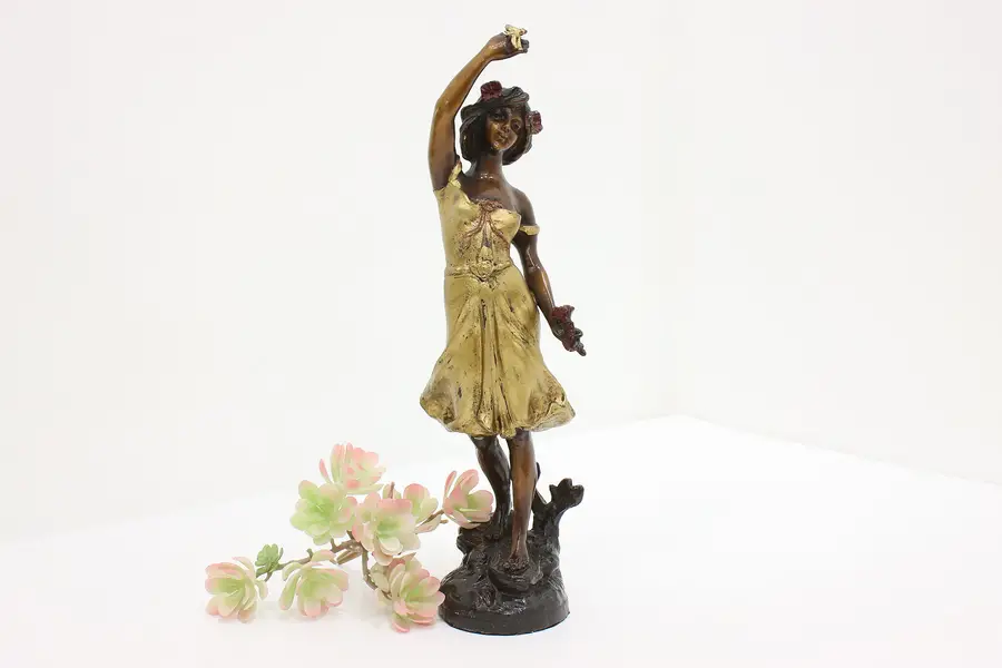 Photo of Art Nouveau Vi Bronze Spring Dancer Sculpture Renoir
