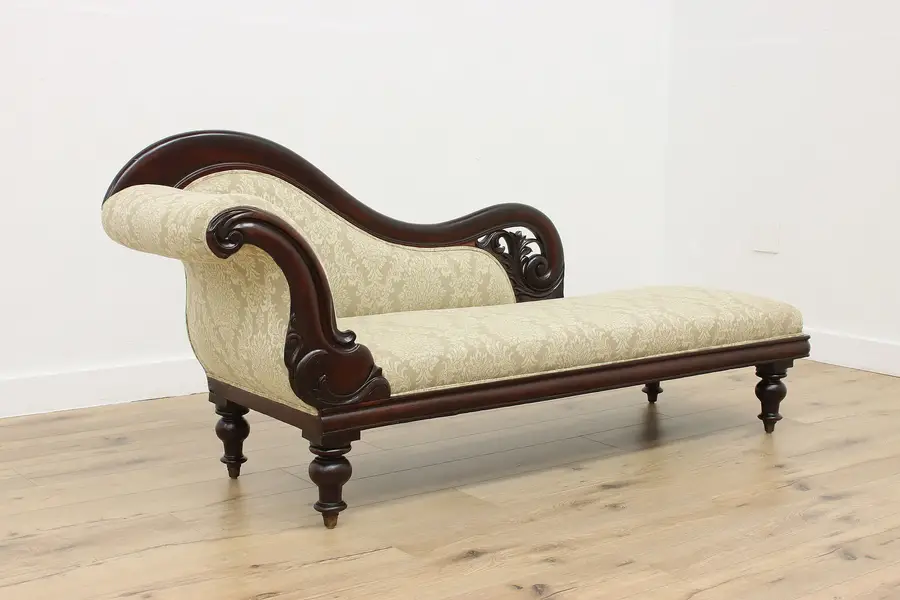 Photo of Victorian Antique Recamier Chaise Lounge or Fainting Couch