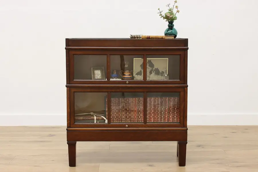Photo of Craftsman Antique Arts Crafts Stacking Office Bookcase Macey
