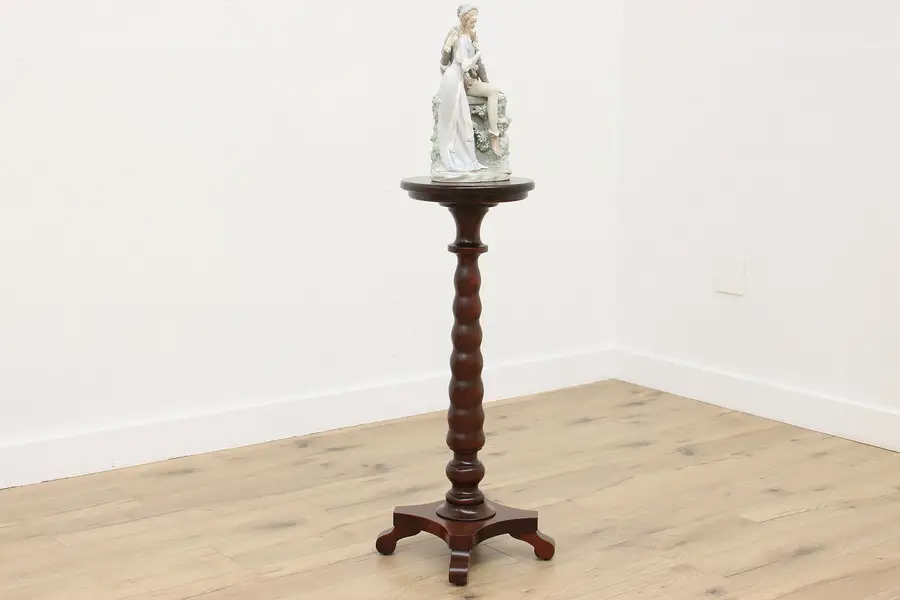 Photo of Empire Antique Mahogany Plant or Sculpture Display Pedestal