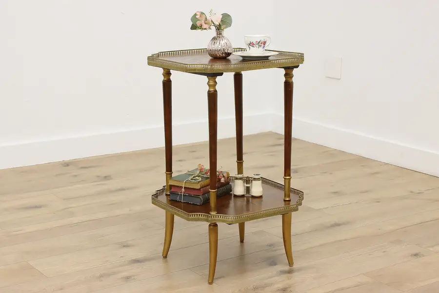 Photo of French Empire Design Antique Walnut Side or Display Table