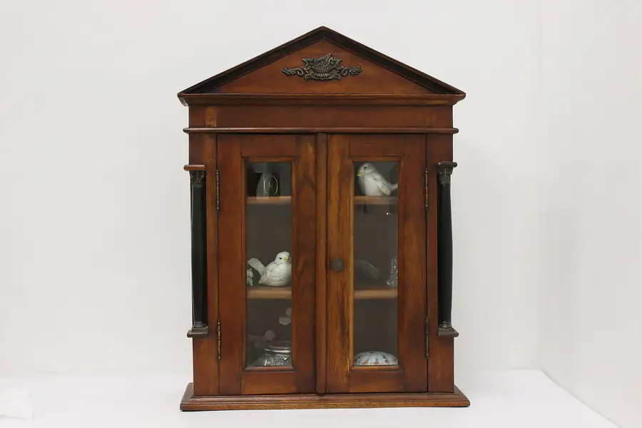 Photo of Classical Vintage Mahogany Wall or Tabletop Curio Cabinet