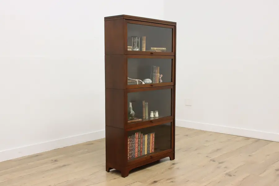 Photo of Lawyer 4 Stack Antique Walnut Bookcase, Lundstrom
