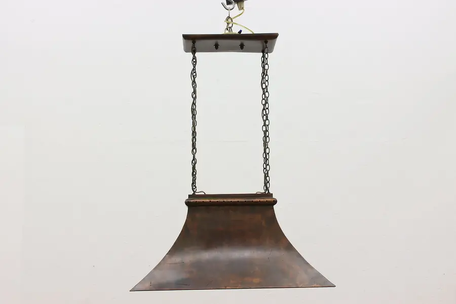 Photo of Industrial Vintage Patinated Copper Craftsman Light Fixture