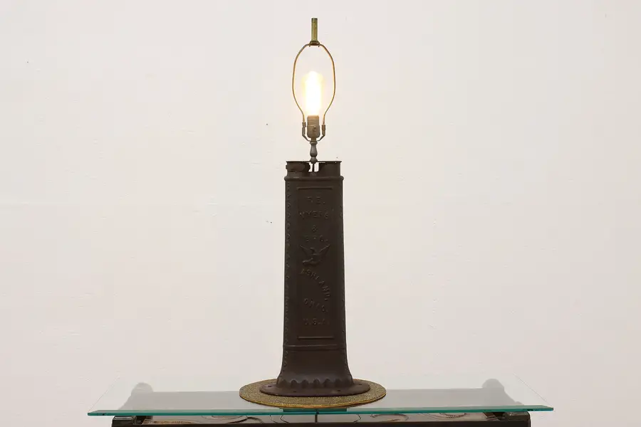 Photo of Farmhouse Antique Salvage Cast Iron Water Pump Lamp, Myers