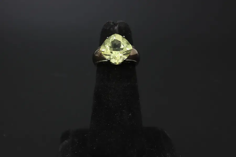 Photo of 925 Sterling Silver Lemon Quartz Fancy Cut Solitaire