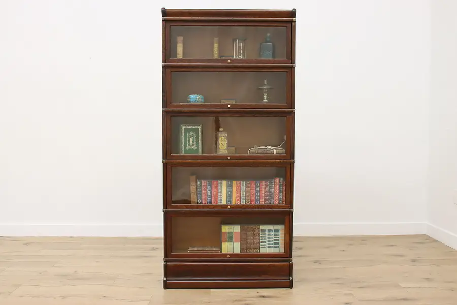 Photo of Arts & Crafts Antique Lawyer Stacking Bookcase Display Globe