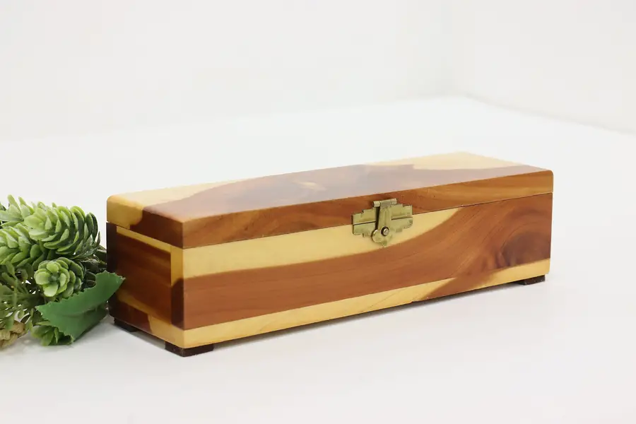 Photo of Art Deco Vintage Cedar Jewelry, Keepsake, or Cigar Box