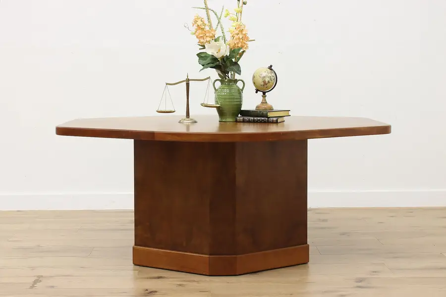 Photo of Midcentury Modern Vintage Bubinga Office or Dining Table