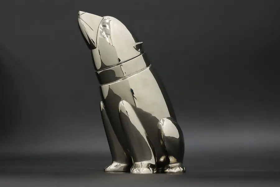 Photo of Polar Bear Vintage Chrome Bar Cocktail Shaker, Restoration