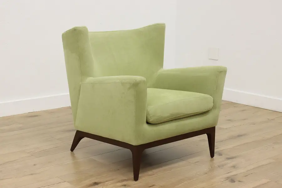 Photo of Midcentury Modern Suede Fabric Lounge Chair, American