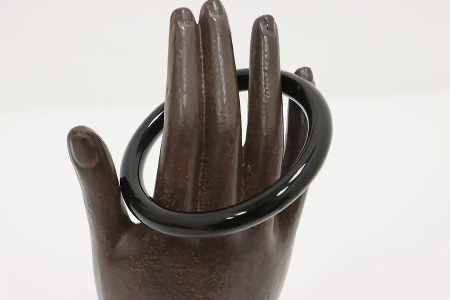 Photo of Vintage Black Jade Bangle Bracelet