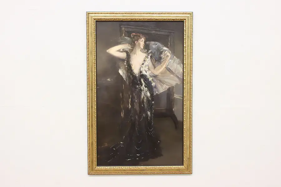Photo of La Contessa Speranza Vintage Oil Painting after Boldini 54"