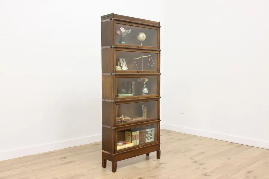 Photo of Lawyer Antique 5 Stack Birch Office Bookcase Display
