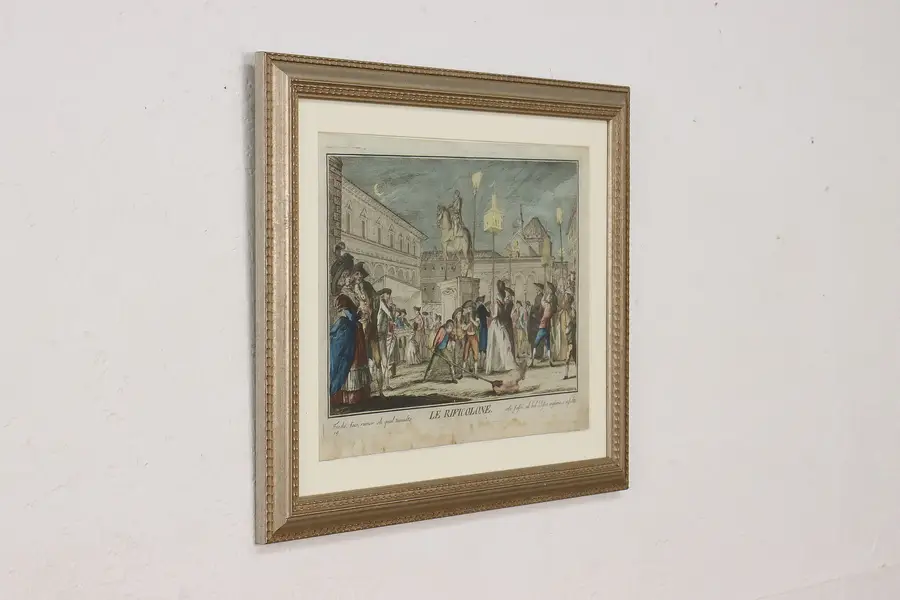 Photo of Florence Parade Antique Colored 1790 Engraving Lasinio 21"