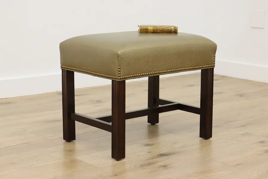 Photo of Hancock & Moore Vintage Leather Bench or Footstool