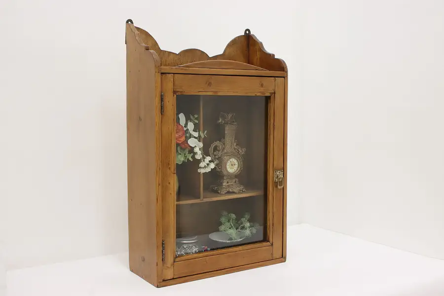 Photo of Farmhouse Antique Medicine Chest Jewelry or Display Cabinet