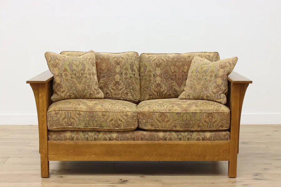 Photo of Stickley Vintage Arts & Crafts Mission Oak Sofa or Loveseat