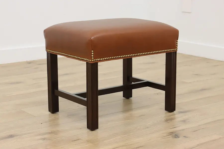 Photo of Leather & Birch Footstool or Bench Hancock & Moore