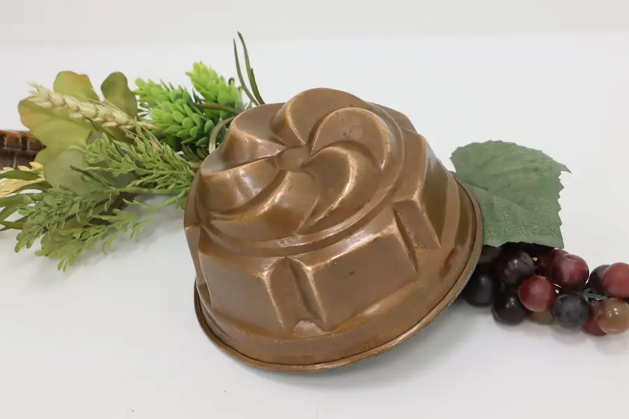 Photo of Farmhouse Vintage Copper Flower Dessert Mold Kitchen Decor